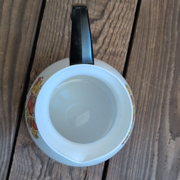 Corningware White Floral Coffee Pot with Black Handle - Picture 4 of 6